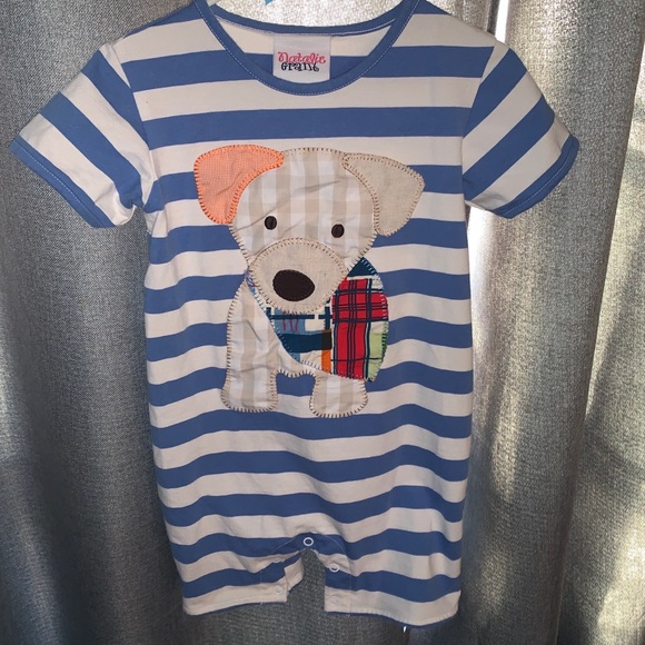 A NATALIE GRANT BABY BOY 2T ONE PIECE STITCHED DOG - Picture 1 of 6